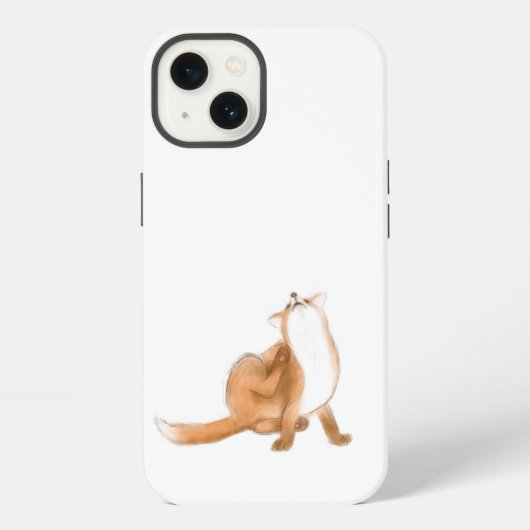 Scratching fox iPhone hülle (Rückseite)