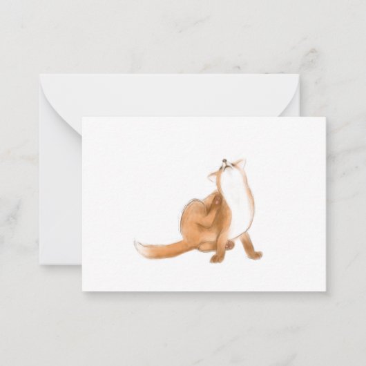 Scratching fox mitteilungskarte (Vorderseite)
