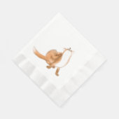 Scratching fox serviette (Ecke)