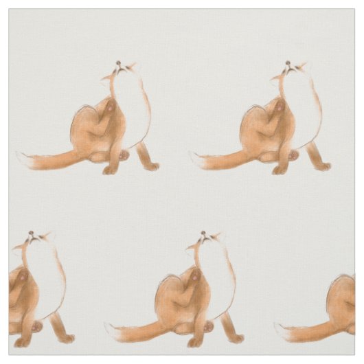 Scratching fox stoff (Muster)