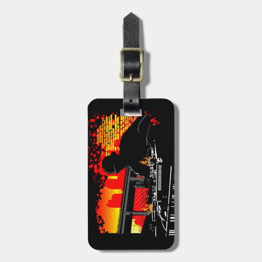 Scratching Hits Gepäckanhänger (Vorderseite vertikal)