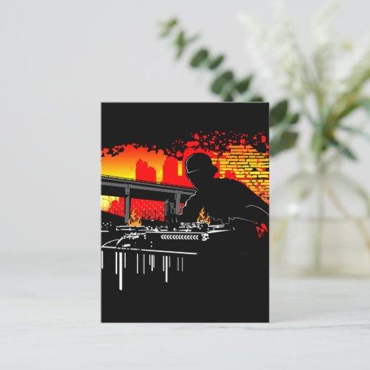 Scratching Hits Postkarte (Stehend Vorderseite)