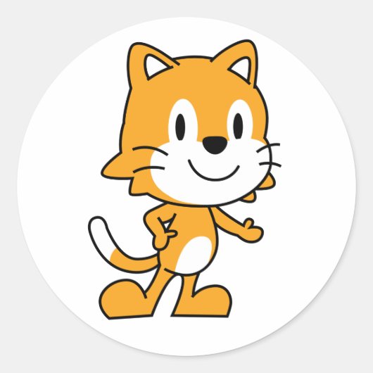 ScratchJr Cat Sticker (Vorderseite)