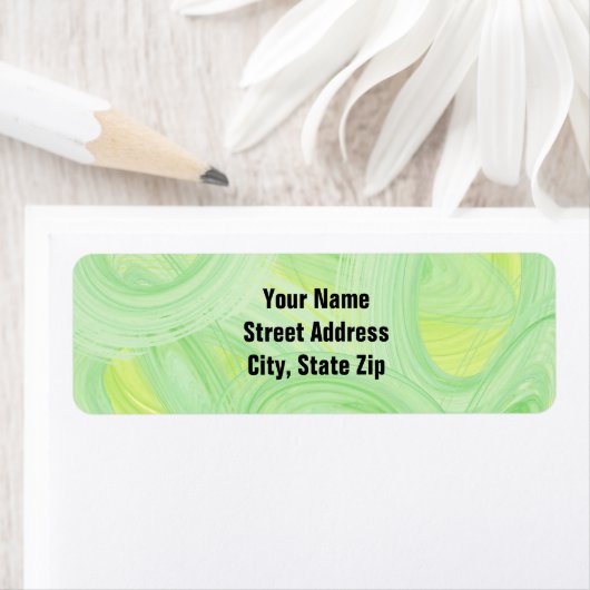 Scratchy Abstrakt Green Spirals Personalisiert (Insitu)