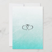 Scratchy Aquamarine und Schwarz-Script-Einladungen Einladung (Rückseite)