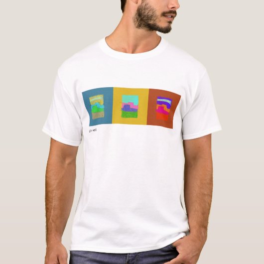 Scratchy Buttes-Triptychon-T - Shirt (Vorderseite)