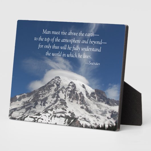 Scrates Quote Mount Rainier Fotoplatte (Seite)