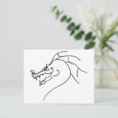 Scrawl Dragon Postkarte (Stehend Vorderseite)
