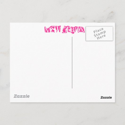 Scrawl Dragon Postkarte (Rückseite)