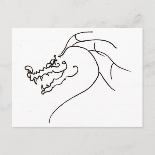 Scrawl Dragon Postkarte (Vorderseite)