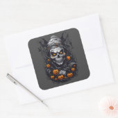 Scray Halloween Design Quadratischer Aufkleber (Umschlag)