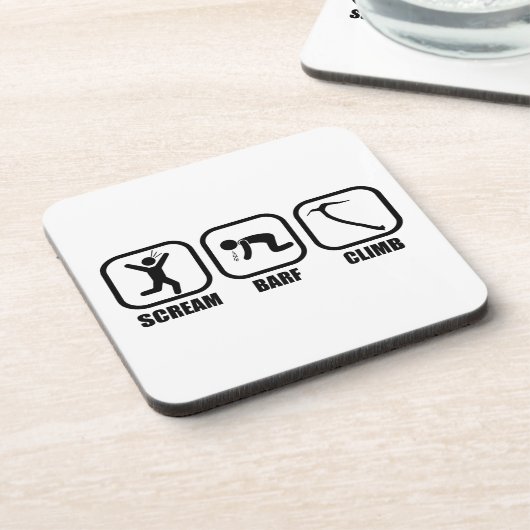 Scream Barf Climb Getränkeuntersetzer (Linke Seite)