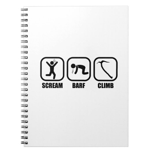 Scream Barf Climb Notizblock (Vorderseite)