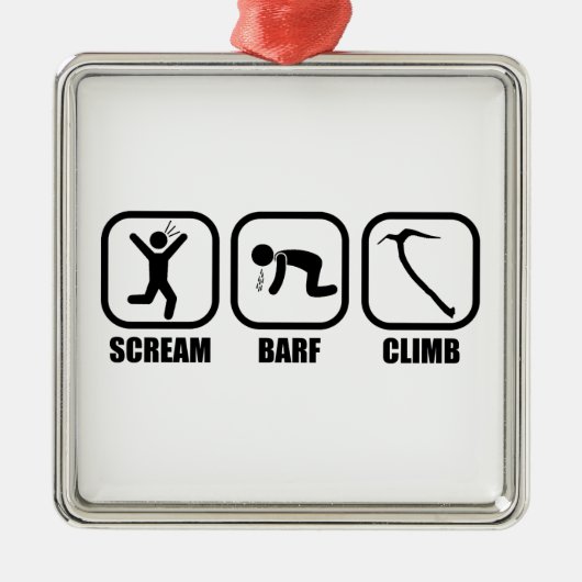 Scream Barf Climb Ornament Aus Metall (Vorne)