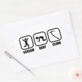 Scream Barf Climb Ovaler Aufkleber (Umschlag)