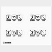 Scream Barf Climb Ovaler Aufkleber (Blatt)