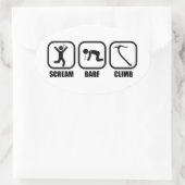 Scream Barf Climb Ovaler Aufkleber (Tasche)