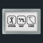 Scream Barf Climb Rechteckige Gürtelschnalle<br><div class="desc">Wenn die schreienden Barden kommen,  werden sie ihrem Rep gerecht. Du wirst laut sein,  du wirst chaotisch,  aber behalt einfach zu klettern.</div>