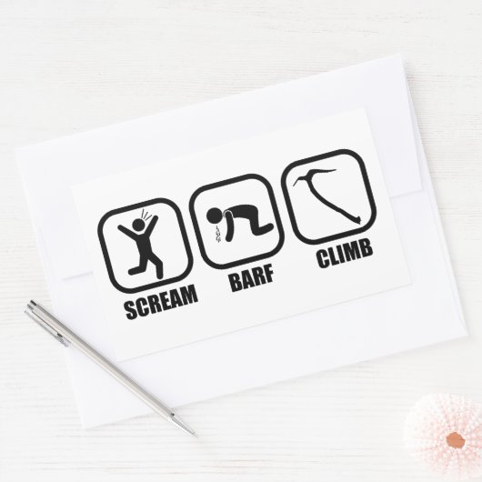 Scream Barf Climb Rechteckiger Aufkleber (Umschlag)