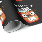 Scream chi Funny Kimchi Puns Dark BG Geschenkpapier (Rolleneckpunkt)