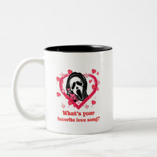 Scream-Ghostface-Valentine-Horror  Zweifarbige Tasse