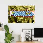 Scream (Graffiti-Style, SUPER_SHMOOVE) Poster (Heimbüro)