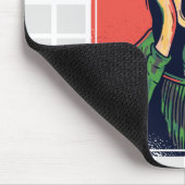 Scream Mona Lisa Parodie-Mauspad mit Raster Mousepad (Ecke)