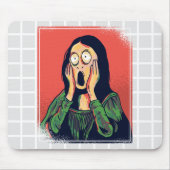 Scream Mona Lisa Parodie-Mauspad mit Raster Mousepad (Vorne)