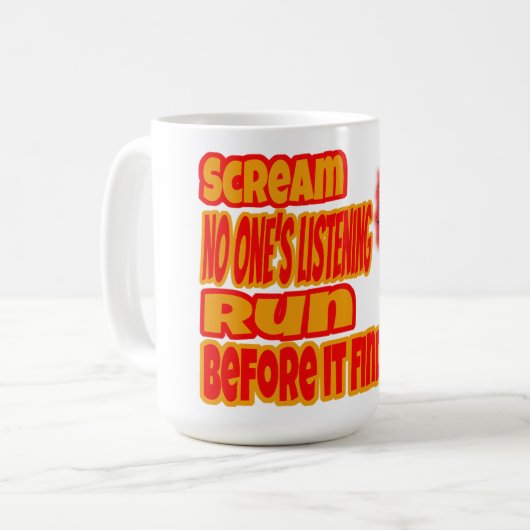 Scream & Run Kaffeetasse (Vorderseite Links)