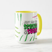 Scream & Sugar Fun Funny Zombie Scratched Tasse (VorderseiteRechts)