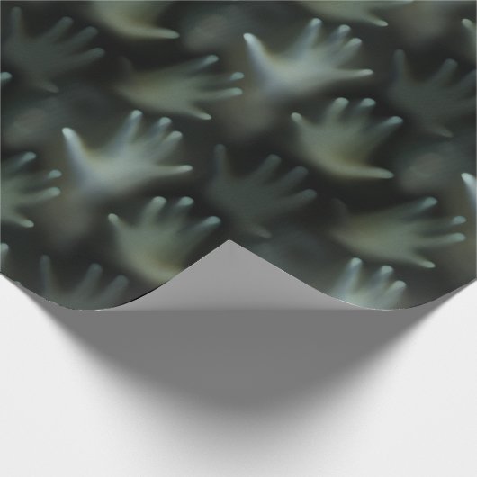 Screamer Spuk verlorene Soule Gothic Hands Gesicht Geschenkpapier (Ecke)