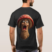 Screaming bearded mushroom man double sided graphi T-Shirt (Rückseite)