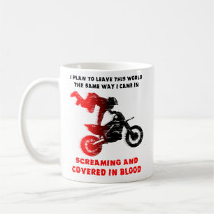 Screaming Blood Dirt Bike Motocross Tasse