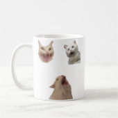 Screaming Cat Set Funny Meme for Cat Lovers Mug Kaffeetasse (Links)