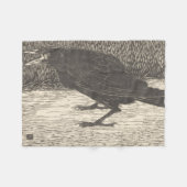 Screaming Crow (von Jan Mankes) Fleecedecke (Vorderseite (Horizontal))