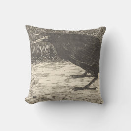 Screaming Crow (von Jan Mankes) Kissen