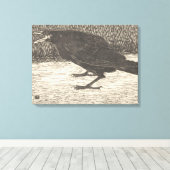 Screaming Crow (von Jan Mankes) Leinwanddruck (Insitu (Holzboden))