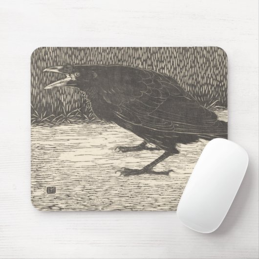 Screaming Crow (von Jan Mankes) Mousepad (Mit Mouse)