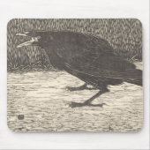 Screaming Crow (von Jan Mankes) Mousepad (Vorne)