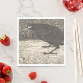 Screaming Crow (von Jan Mankes) Serviette (Beispiel)