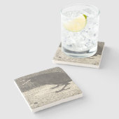 Screaming Crow (von Jan Mankes) Steinuntersetzer (Seitenansicht)