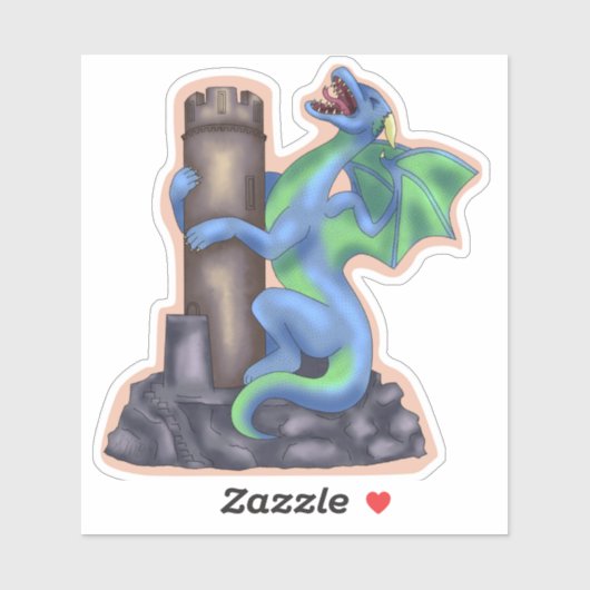 Screaming Dragon Sticker (Blatt)