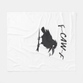 Screaming F-Caw-F Crow Humor Raven Funny Gothic Bi Fleecedecke (Vorderseite (Horizontal))