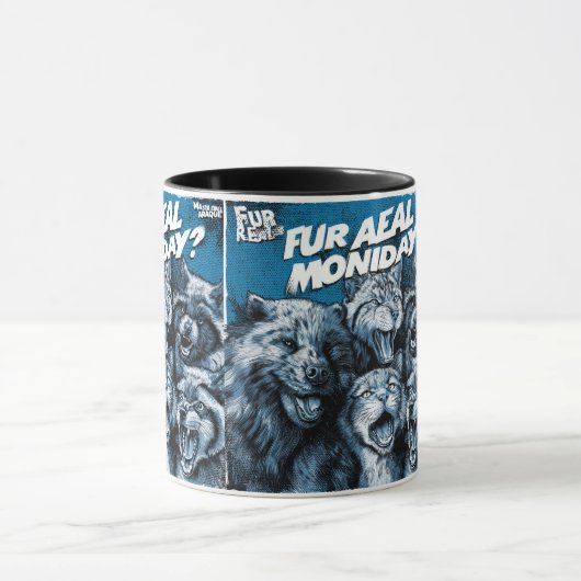 Screaming Faces in Black and White Zine Art Tasse (Zentrum)