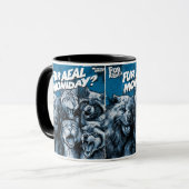 Screaming Faces in Black and White Zine Art Tasse (Vorderseite Links)