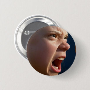 Screaming Girl Knopf Button