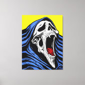 Screaming Hell Skull Pop Art Hooded Horror Leinwanddruck (Vorderseite)