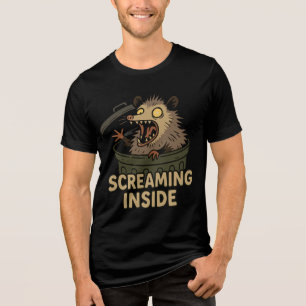 Screaming Inside Possum Tri-Blend Shirt