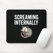 Screaming Internally Funny Ossum Anxiety Meme  Mousepad (Mit Mouse)