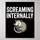 Screaming Internally Funny Ossum Anxiety Meme Poster (Vorne)